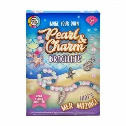 Toys For A Pound Creative & Crafts Make Your Own Pearl & Charm Baracelets Jewellery Craft Set