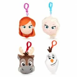 Toys For A Pound Disney Frozen II 2D Character Head Soft Plush 5" Bag Clip