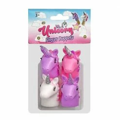 Toys For A Pound Unicorn Finger Puppets 4pc Set Figures, Dolls & Vehicles