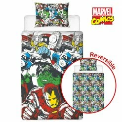 Toys For A Pound Marvel Comics Super Soft Reversible Single Duvet Set
