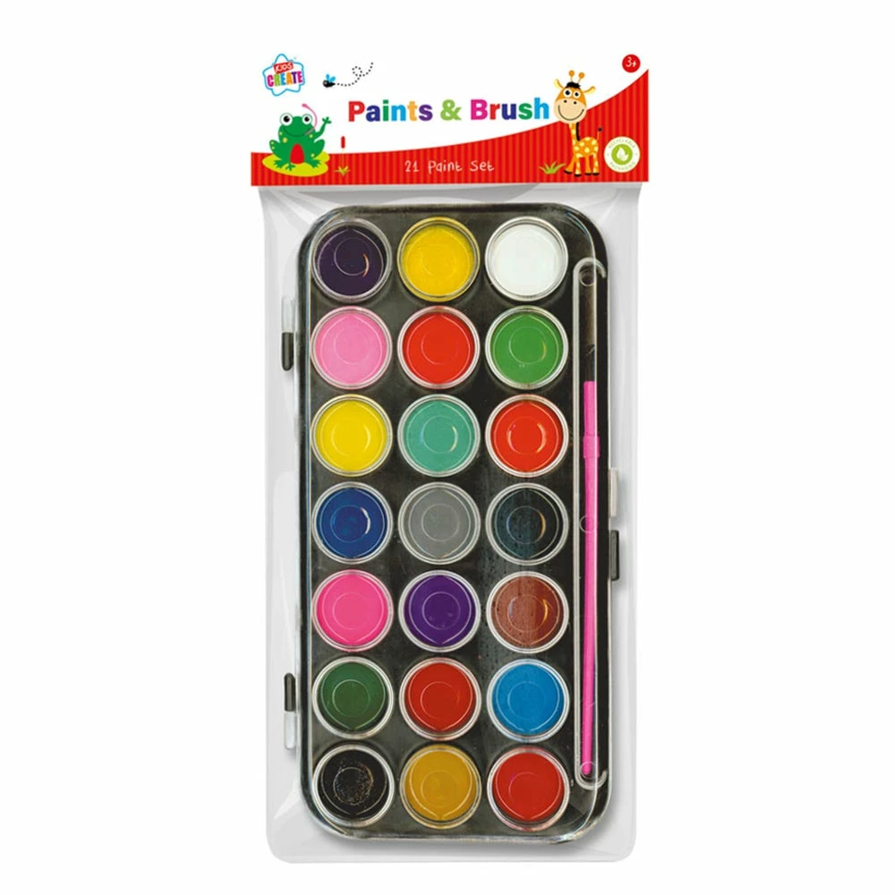 Toys For A Pound Paints & Brush 21pc Set 3 Toys For A Pound Paints & Brush 21pc Set