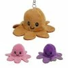 Toys For A Pound Reversible Octopus Double-Sided Mood 2" Soft Plush Keychain Toy