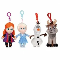 Toys For A Pound Disney Frozen II 3D Character Soft Plush 5" Bag Clip