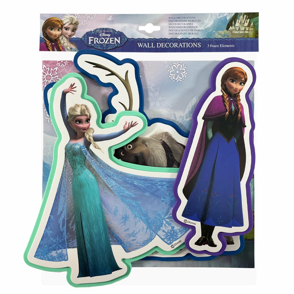 Toys For A Pound Disney Frozen Foam Wall Decorations 3pk 3 Toys For A Pound Disney Frozen Foam Wall Decorations 3pk