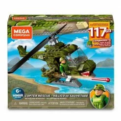 Toys For A Pound Mega Construx Copter Rescue 117pc Buildable Brick Playset