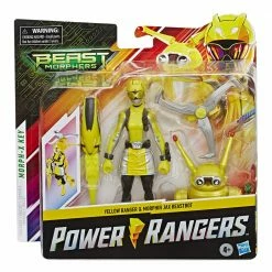 Toys For A Pound Power Rangers Beast Morphers Yellow Ranger & Morphin Jax Beastbot Figure Boys Toys