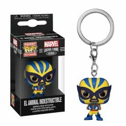 Toys For A Pound Funko Pocket POP Marvel Lucha Libre El Animal Indestructible Vinyl Figure Keychain