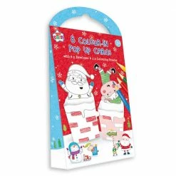Toys For A Pound Creative & Crafts Christmas Colour In Make Your Own Pop Up Cards 8pk