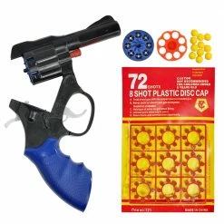 Toys For A Pound Dual Barrel Action 8 Shot Cap & BB Gun Revolver Toy Gun Boys Toys