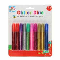 ToysForAPound Creative & Crafts Glitter Glue Pens 10pk
