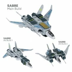 Toys For A Pound Snap Ships Sabre XF-23 Interceptor 3 In 1 Buildable Playset