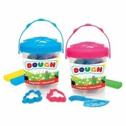 Toys For A Pound Dough Mini Tub With 8 Sticks & Coloured Moulds