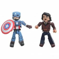 Toys For A Pound Marvel Avengers Minimates 1940s Captain America & Agent Peggy Carter Collectible Figure Pack