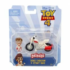 Toys For A Pound Disney Pixar Toy Story 4 Minis Duke Caboom & Stunt Bike Mini Figure Set