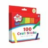 Toys For A Pound Craft Sticks Assorted Colours 100pk 1 Toys For A Pound Craft Sticks Assorted Colours 100pk